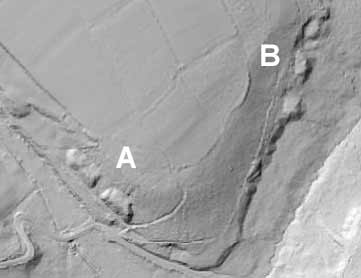 Lidar map of the whetstone mines in Sheldon Forest