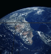 India and Sri Lanka seen from space