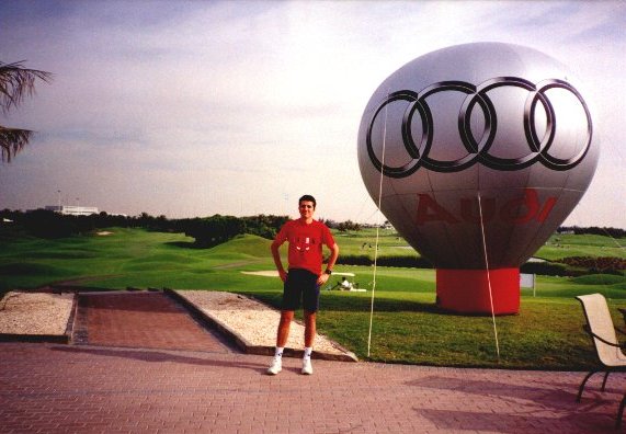 Boris T93Y in the front of Dubai Golf Club courts.