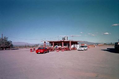 Lone burger stand in Desert Center