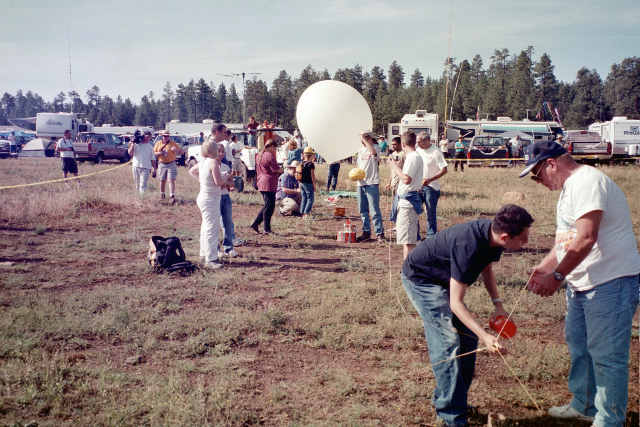 The various packages attached to ANSR-14 balloon