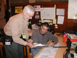 Jim, WA2EIU at SATERN Command Center (Click for larger image).