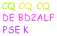 CQ CQ CQ de BD2ALF pse k