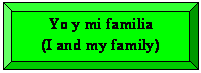 Bisel: Yo y mi familia
(I and my family)
