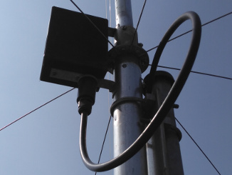 Geschützte Koaxalverbindung an Antenne