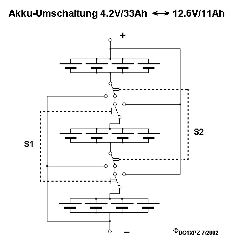 Akkupack-Umschaltung