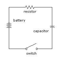 capacitor schematic in a circuit