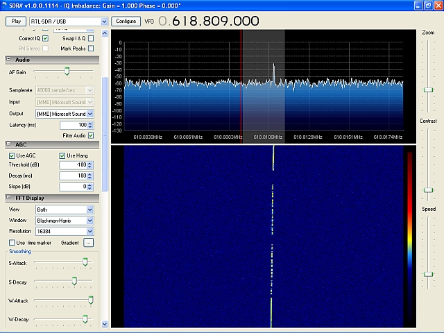 GB3XGH beacon via 3cm SDR