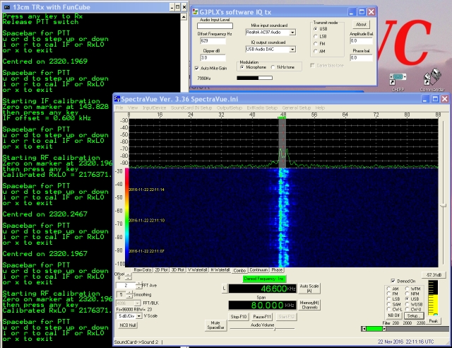 The fully-SDR transceiver using SpectraVue in November 2016