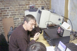 Chris (M5IMI) operating the FT1000MP