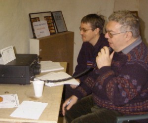Chris (M5IMI) and Terry (G0BXL) operate the HF station