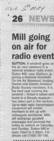 Eastern Daily Press - 5th May 2003