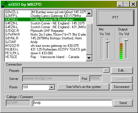 eQSO (M0ZPD) PC client software