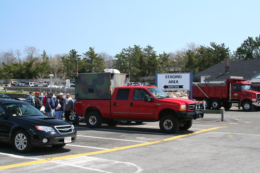 Gang with KB1TIM's Truck at the Woods Hole Ferry