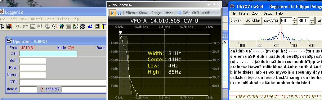 sdr console cw shift
