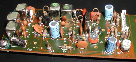 Fig. 5. IC-745 2nd LO Unit before modification (component side). Note "Orange" plastic trimmer.
