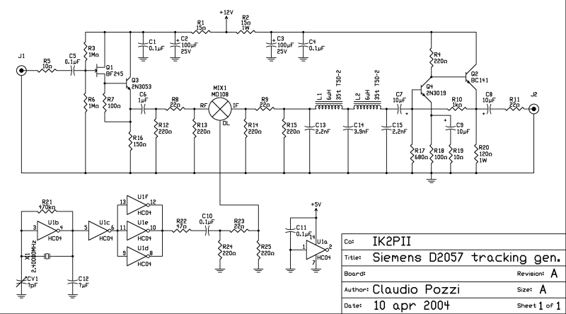 My Siemens D2057 tracking generator schematic