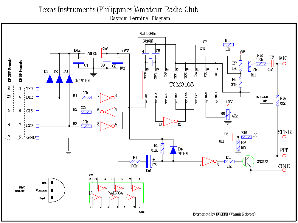 schema elettrico del modem baycom