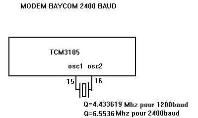 how to modify TCM3105 for 2400 Baud