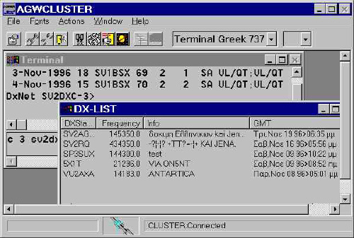 AGW Cluster window