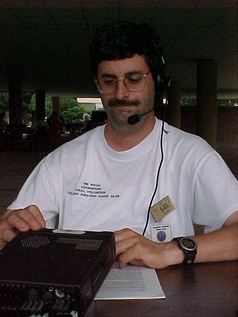 Rob operating radios at Field Day