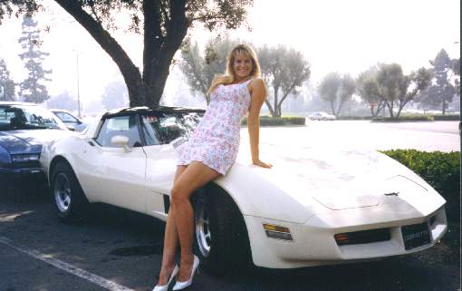 Janet next to my Corvette