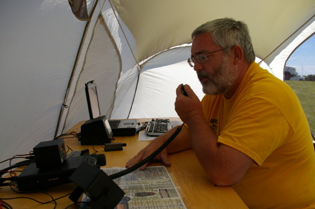 John, K9JK in the VHF tent