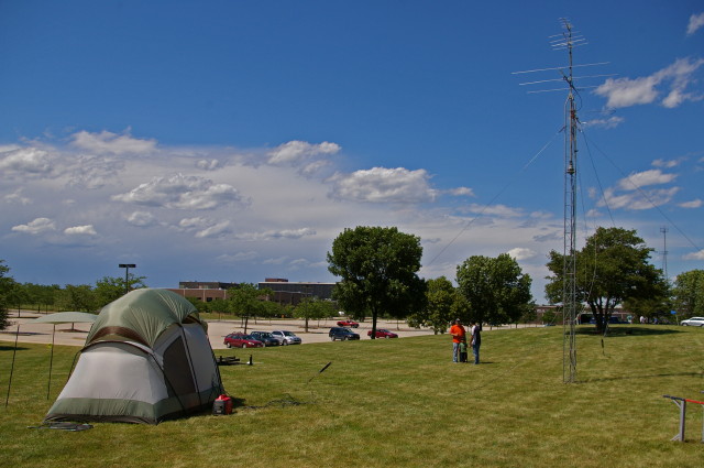 VHF tent and tower