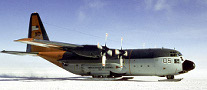 An LC-130 Aircraft arrives in McMurdo