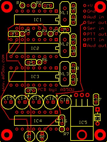 Top view with component layout