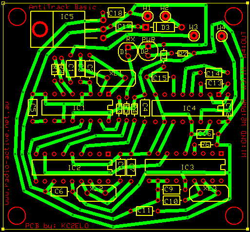 Single Sided Antitracker PCB