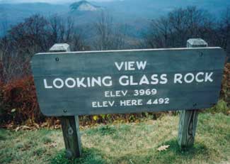 Sign at Looking Glass Rock 