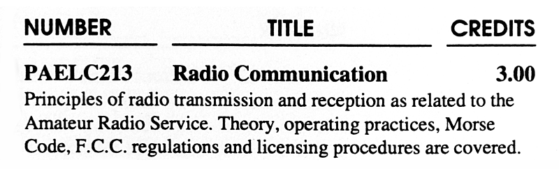 PAELC213 Radio Communications Course