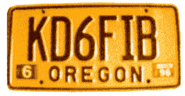 KD6FIB Oregon license plate image