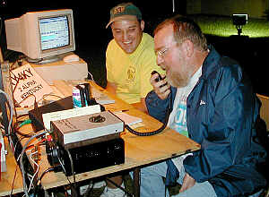 Stu Kratz, KO4BI and Ray Hebert, kG4OKR at Field Day 2001