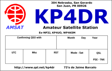 KP4DR QSL Card