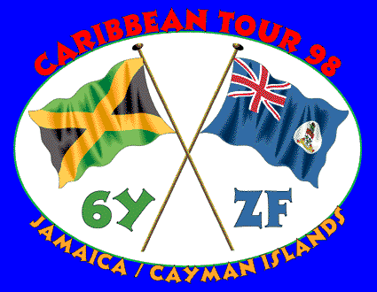 The Caribbean Tour 1998 - Logo Design by Hans PB5KT (ex PA3GKT). Thanks Hans