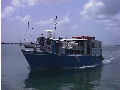 Boat to Anguilla arriving in Marigot
