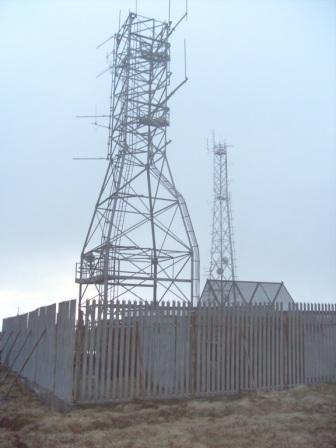 Mast on summit of Slieveanorra