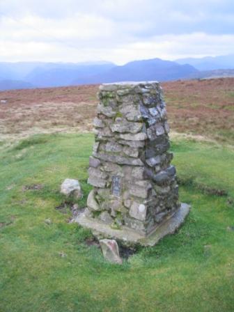 Summit trig point on Little Mell Fell