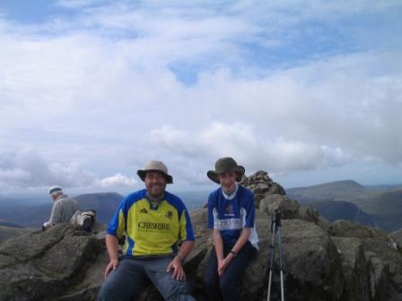 Tom M1EYP & Jimmy M3EYP, summit of Great Gable