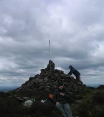 Tom and Liam on the summit of Cringle Moor - Drake Howe