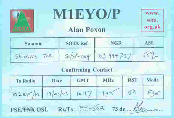 M1EYO QSL card