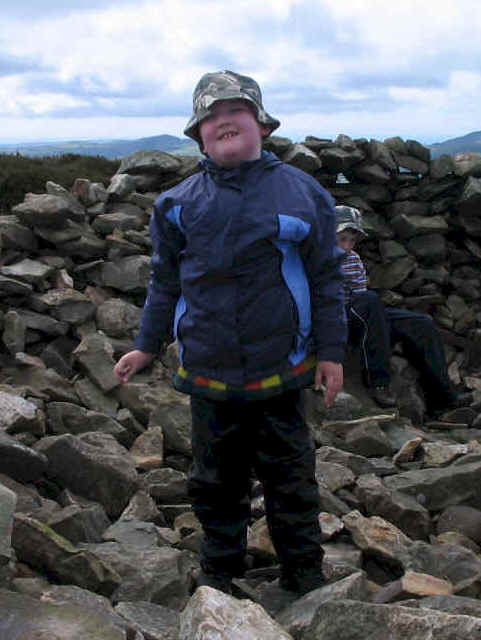 Liam at the summit of Garn Boduan