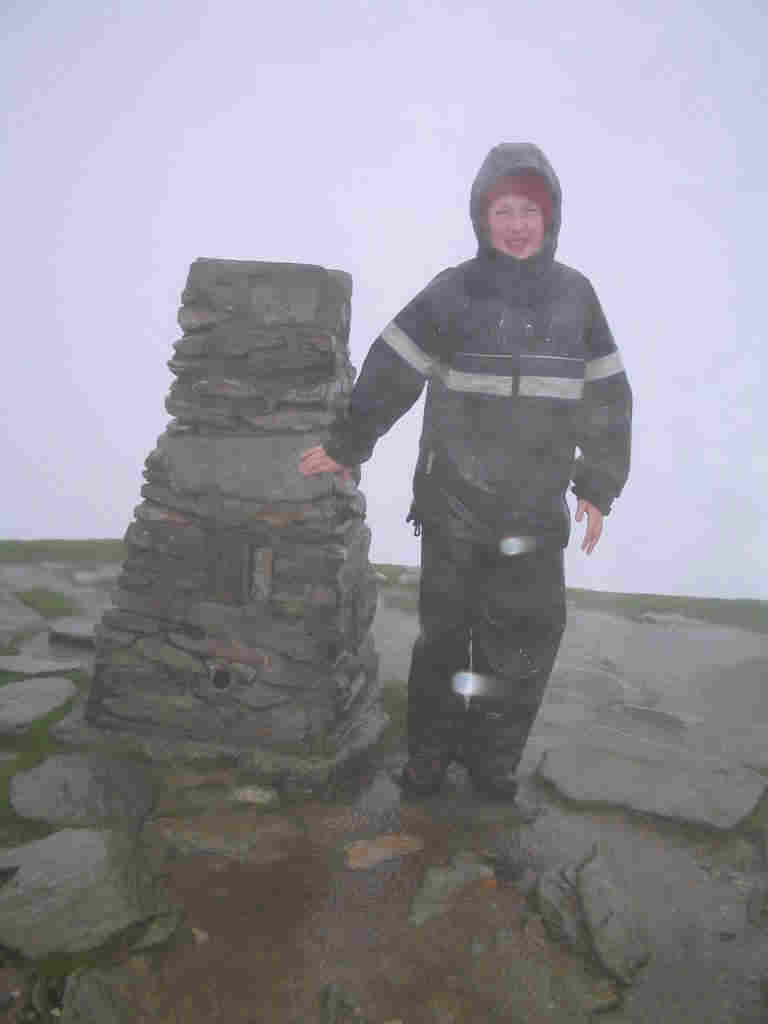 Jimmy at the trig point on LD-013