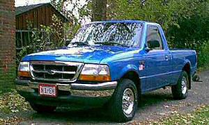 N1EH - The 1998 Blue Ford Ranger Pick Up Truck