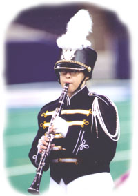 Crystal W9IOU in the HS Marching Band
