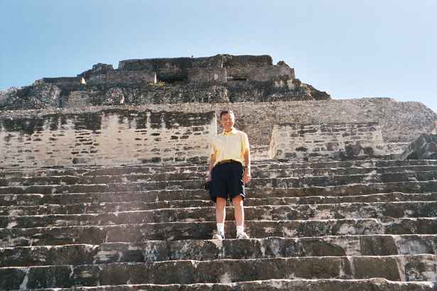 Bill on the steps of El Castillo