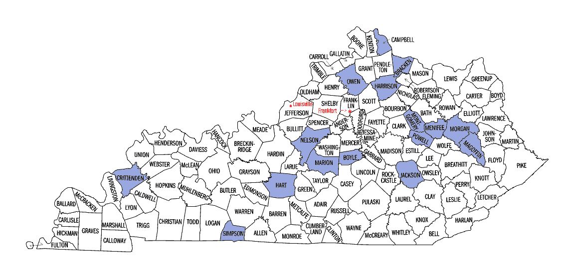 Kentucky map