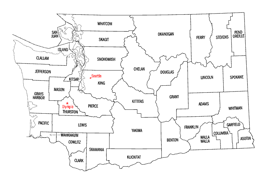 Washington map